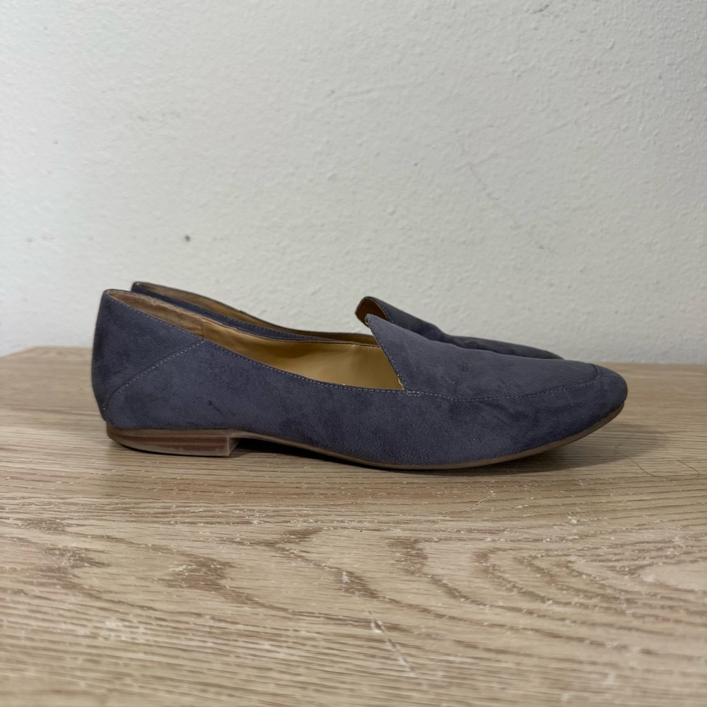 Naturalizer Blue Kate Fabric Suede Look Loafers Womens Size 10 M Slip On Comfy
